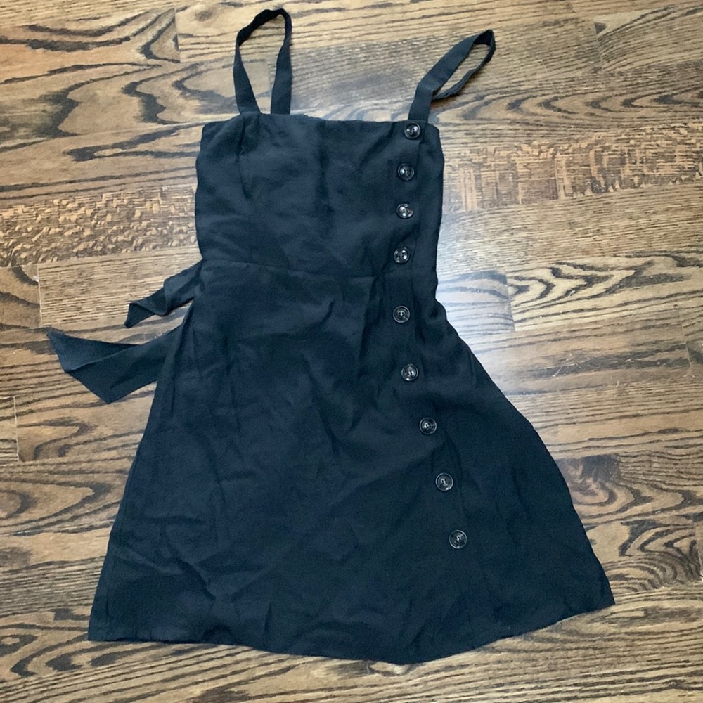 Essue Black Button Dress